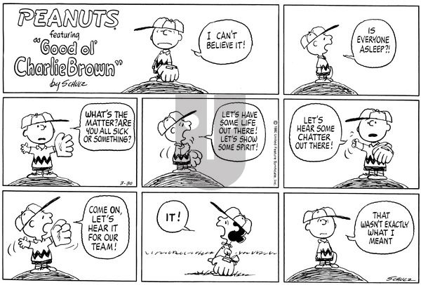 Peanuts on Sunday March 30, 1980 Comic Strip