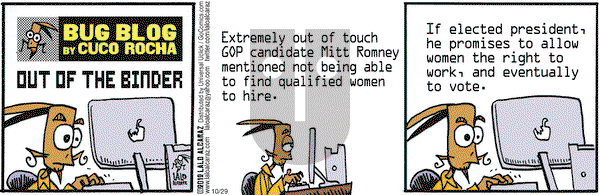 La Cucaracha on Monday October 29, 2012 Comic Strip