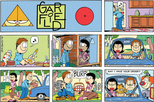 Garfield on Sunday July 8, 2007 Comic Strip