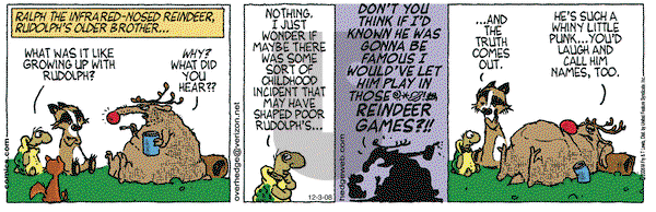 Over the Hedge on Wednesday December 3, 2008 Comic Strip