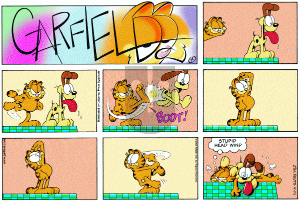 Garfield - Sunday April 14, 2002 Comic Strip