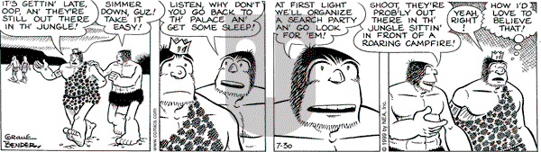 Alley Oop on Friday July 30, 1999 Comic Strip