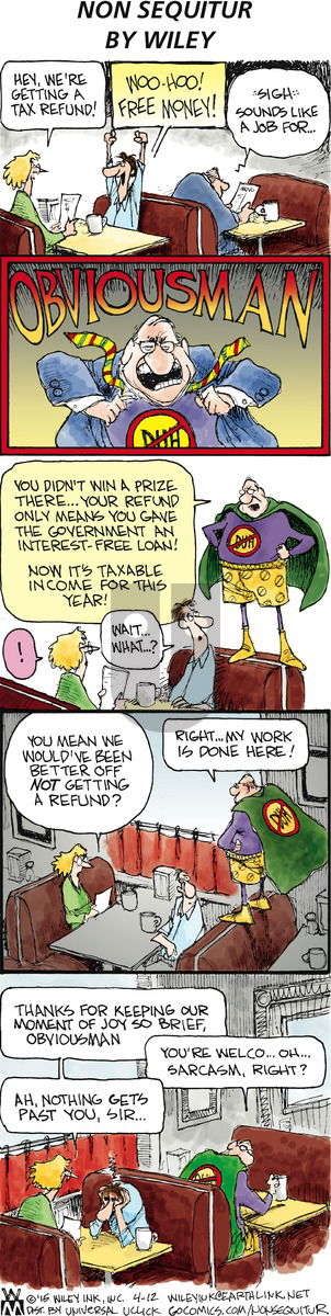 Non Sequitur - Sunday April 12, 2015 Comic Strip