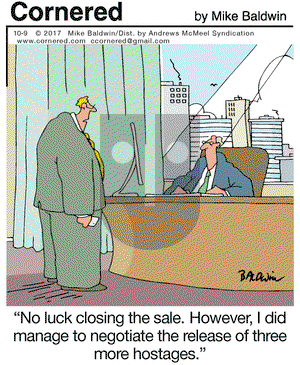 Cornered on Monday October 9, 2017 Comic Strip