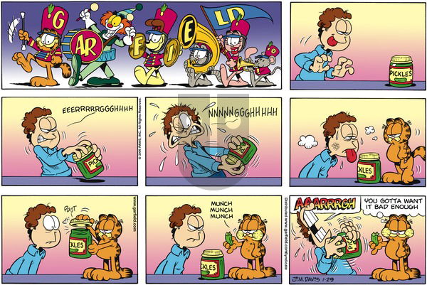 Garfield on Sunday January 29, 2006 Comic Strip