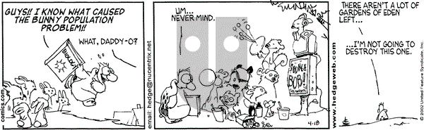 Over the Hedge on Thursday April 18, 2002 Comic Strip