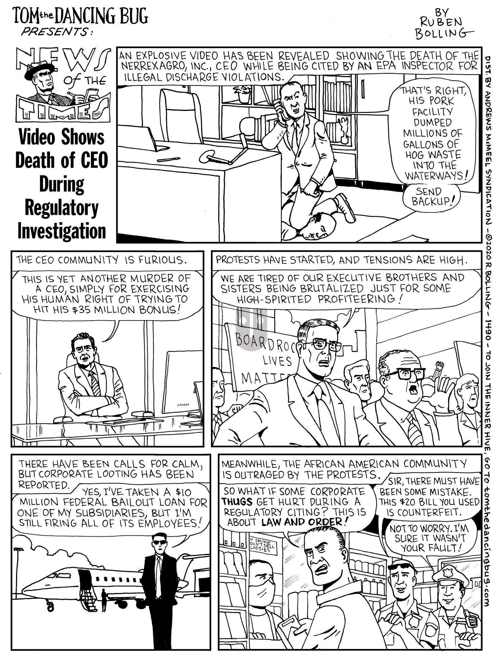 Tom the Dancing Bug - Monday June 1, 2020 Comic Strip