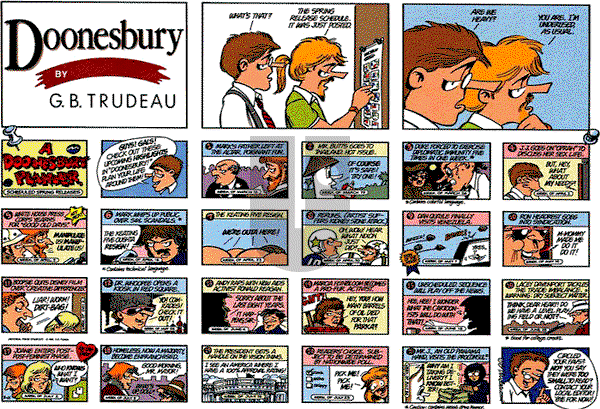 Doonesbury on Sunday March 11, 1990 Comic Strip