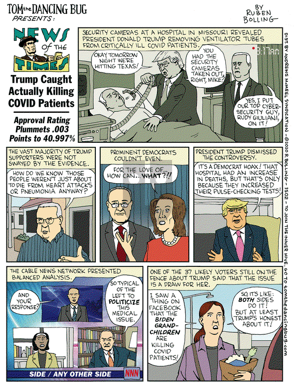 Tom the Dancing Bug on Friday August 28, 2020 Comic Strip