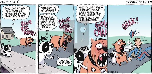 Pooch Cafe on Sunday September 2, 2012 Comic Strip