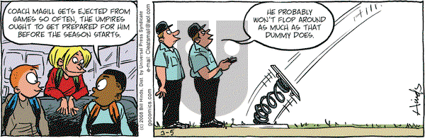 Cleats on Wednesday March 5, 2008 Comic Strip