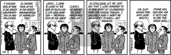 Doonesbury - Thursday January 22, 1976 Comic Strip
