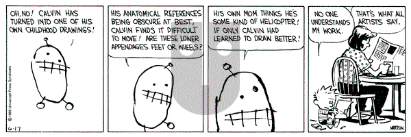 Calvin and Hobbes on Saturday June 17, 1989 Comic Strip