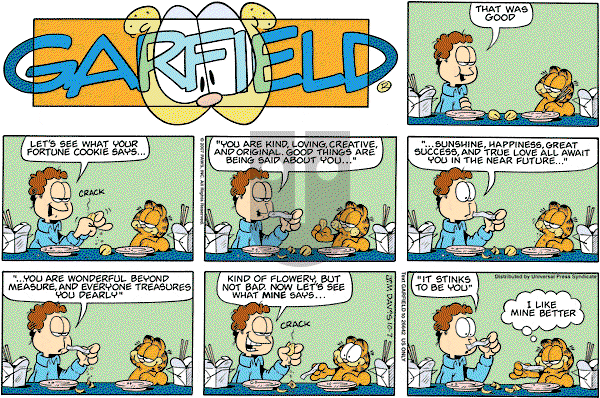 Garfield on Sunday October 7, 2007 Comic Strip