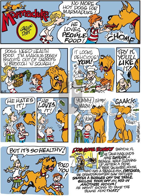 Marmaduke on Sunday April 15, 2012 Comic Strip