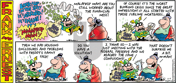 Frank and Ernest on Sunday November 9, 2008 Comic Strip