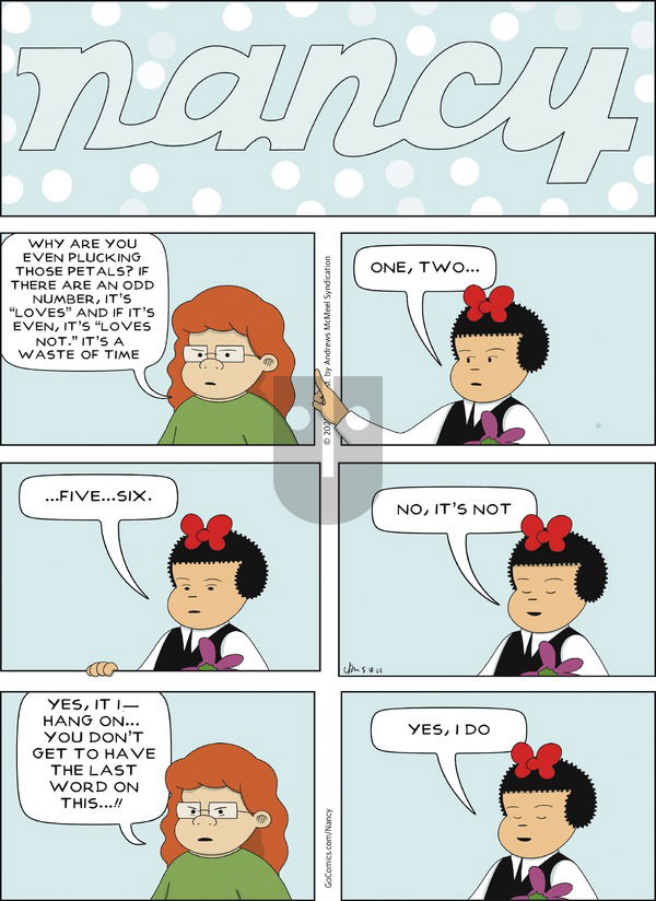 Nancy on Sunday May 18, 2025 Comic Strip