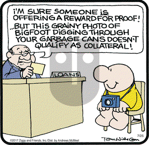 Ziggy on Tuesday July 25, 2017 Comic Strip