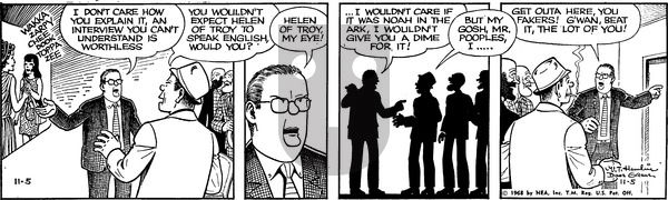 Alley Oop on Tuesday November 5, 1968 Comic Strip
