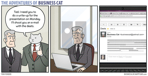 The Adventures of Business Cat - Monday September 7, 2015 Comic Strip