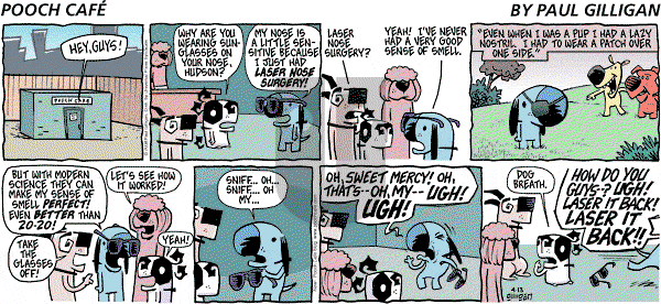 Pooch Cafe on Sunday April 13, 2008 Comic Strip