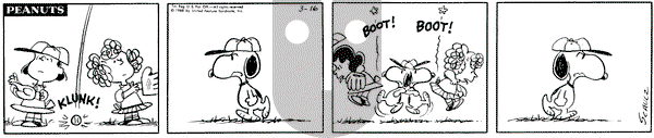 Peanuts on Saturday March 16, 1968 Comic Strip