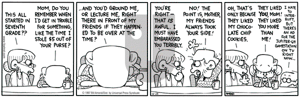 FoxTrot on Tuesday December 23, 1997 Comic Strip