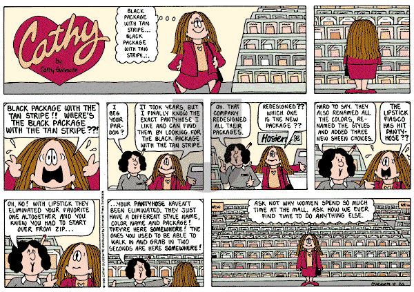 Cathy Classics - Sunday October 20, 1996 Comic Strip
