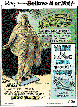Ripley's Believe It or Not on Tuesday June 30, 2009 Comic Strip