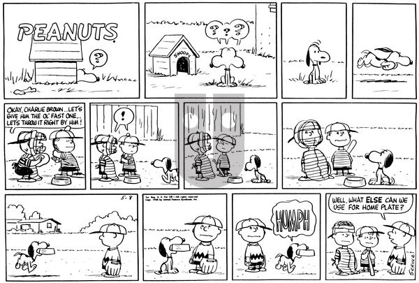 Peanuts on Sunday May 8, 1960 Comic Strip