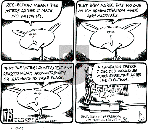 Tom Toles - Sunday January 23, 2005 Comic Strip