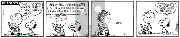 Peanuts - Thursday April 20, 1967 Comic Strip