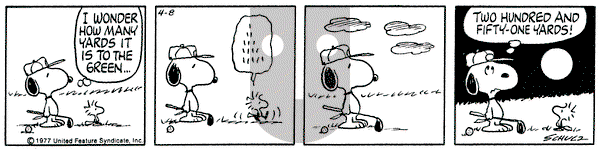 Peanuts on Friday April 8, 1977 Comic Strip