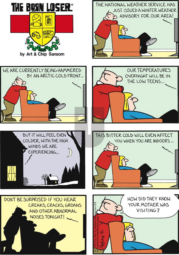 The Born Loser on Sunday February 4, 2018 Comic Strip