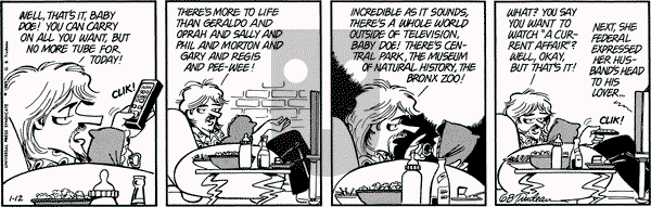 Doonesbury on Thursday January 12, 1989 Comic Strip