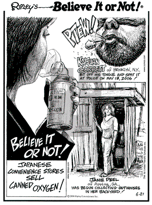 Ripley's Believe It or Not on Wednesday June 21, 2006 Comic Strip