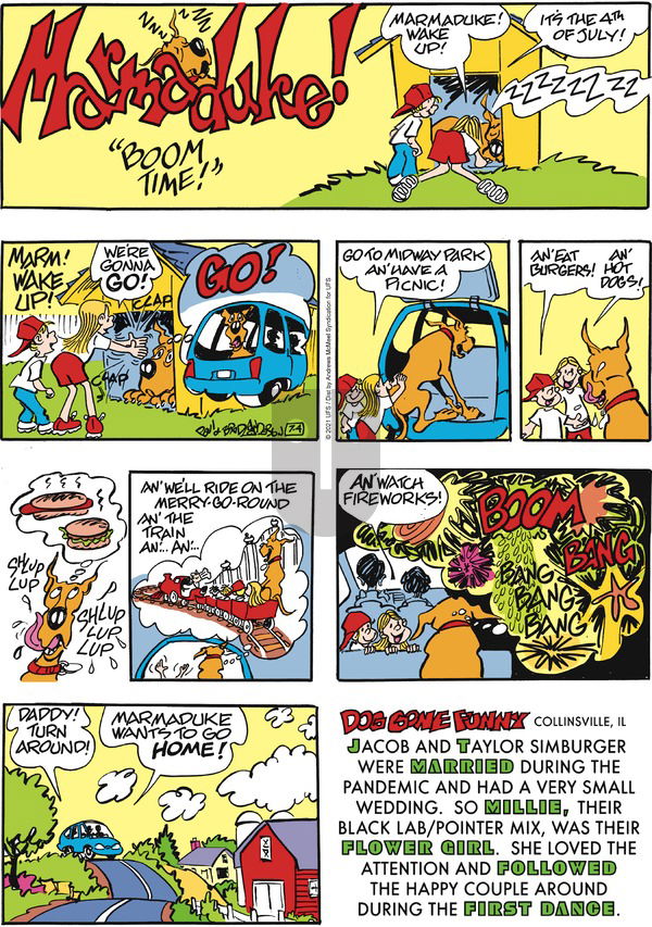 Marmaduke on Sunday July 4, 2021 Comic Strip
