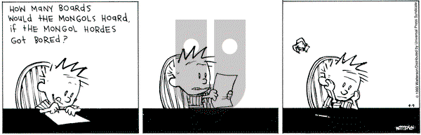 Calvin and Hobbes on Friday April 9, 1993 Comic Strip