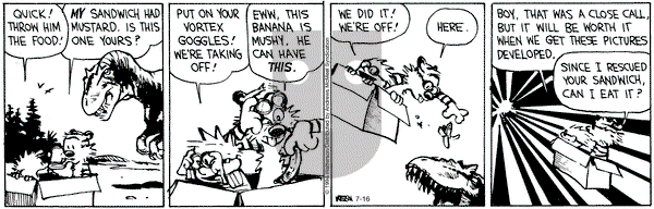 Calvin and Hobbes - Tuesday July 16, 2024 Comic Strip