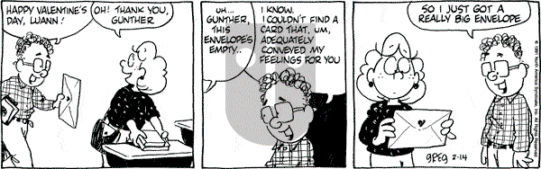 Luann on Thursday February 14, 1991 Comic Strip