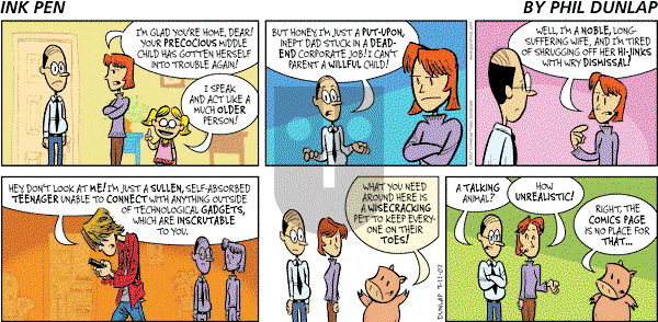 Ink Pen - Sunday March 11, 2007 Comic Strip
