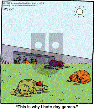 In the Bleachers on Wednesday April 24, 2019 Comic Strip
