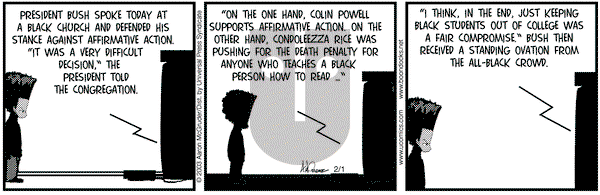 The Boondocks on Saturday February 1, 2003 Comic Strip