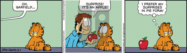 Garfield on Thursday May 1, 2014 Comic Strip