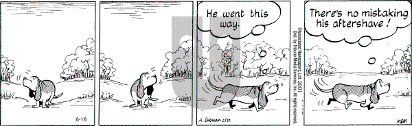 Fred Basset on Saturday June 16, 2001 Comic Strip