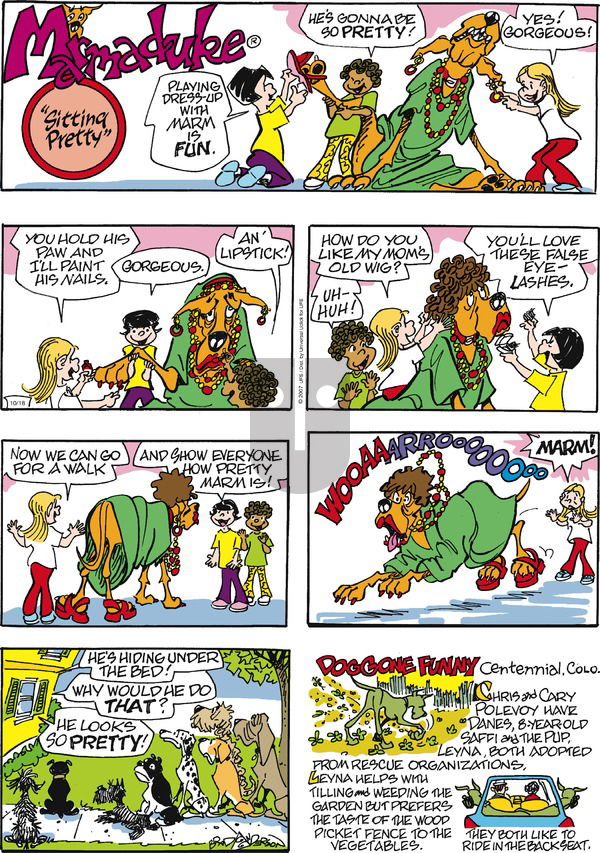Marmaduke on Sunday October 18, 2015 Comic Strip