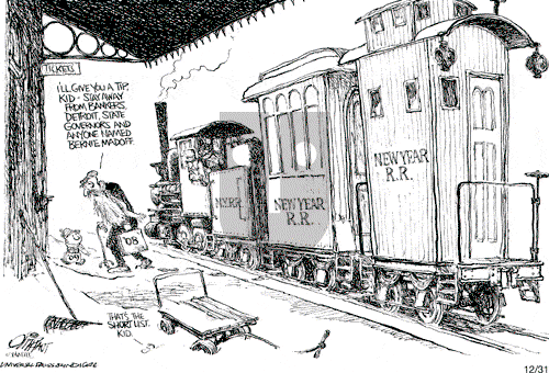 Pat Oliphant on Wednesday December 31, 2008 Comic Strip