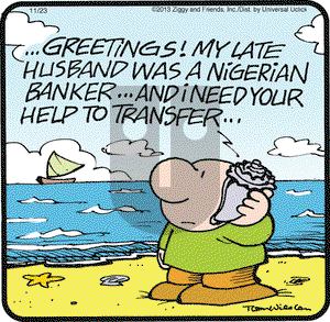 Ziggy on Saturday November 23, 2013 Comic Strip