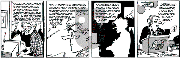 Doonesbury - Saturday August 5, 1995 Comic Strip