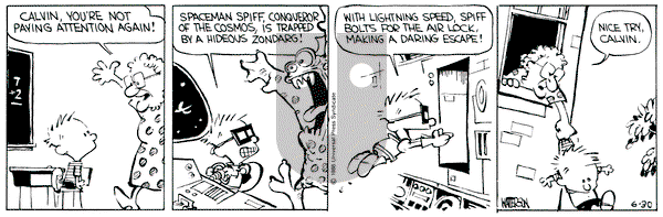 Calvin and Hobbes - Thursday June 30, 2011 Comic Strip